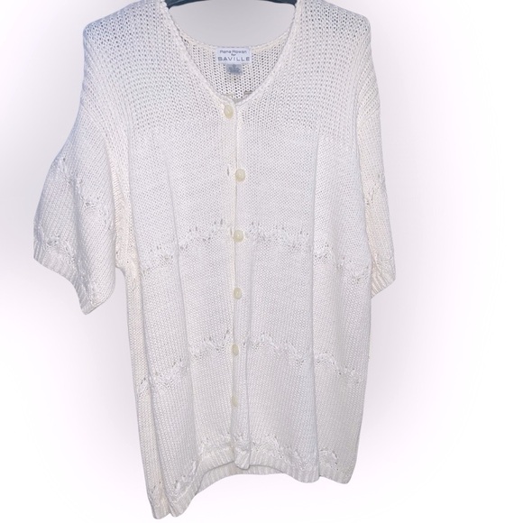 VINTAGE Rena Rowan For SAVILLE Women’s 3X Crotchet Top RAMIE FABRIC - Picture 2 of 10